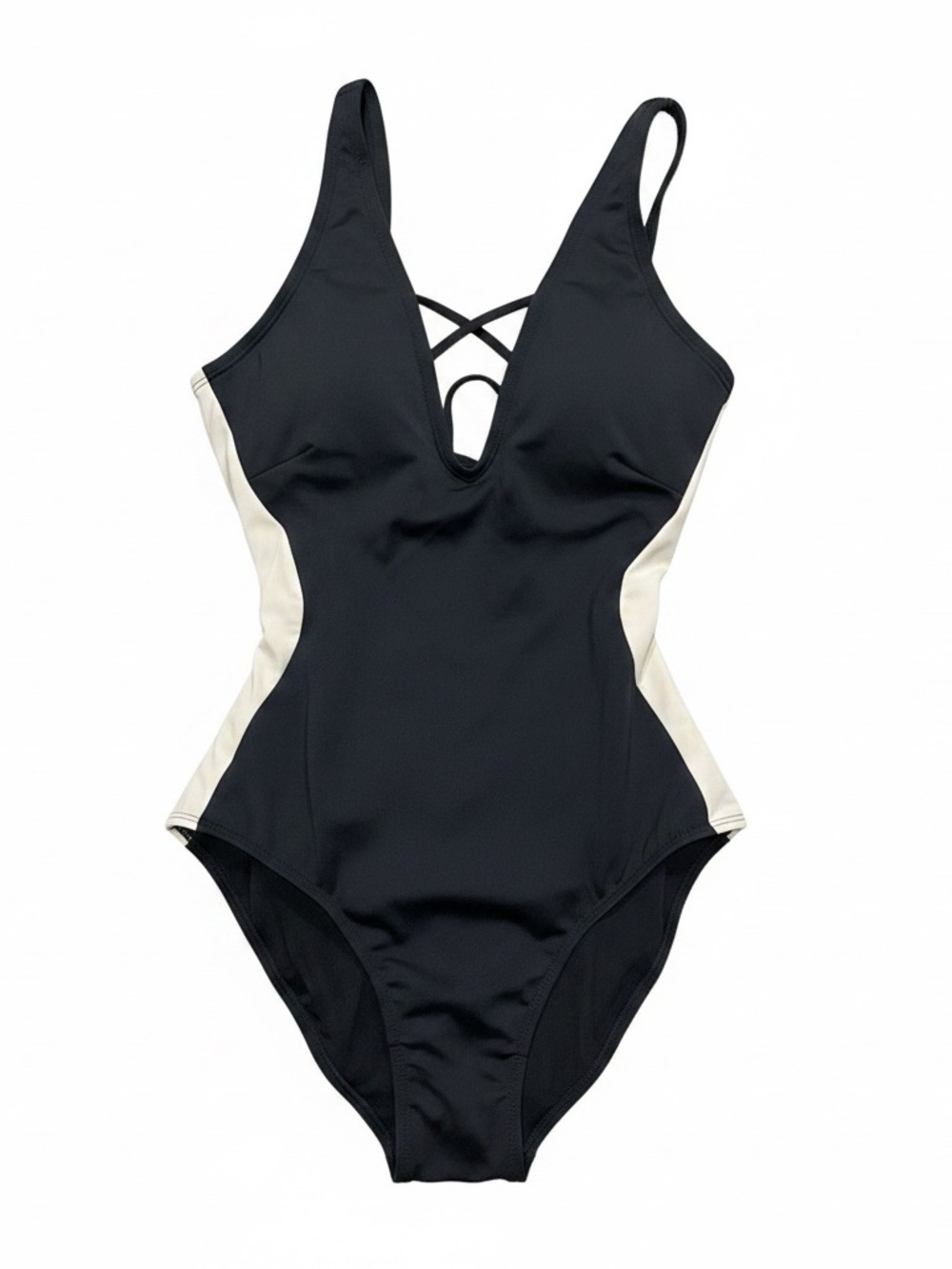 TA3 Plungey Swimsuit with Cream Side Accent XS REGULAR